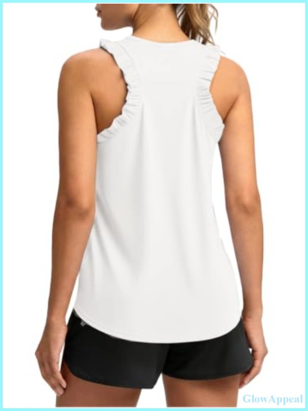 Womens Workout Tank Tops Sleeveless Cropped Athletic Tanks Loose Fit Side Slit